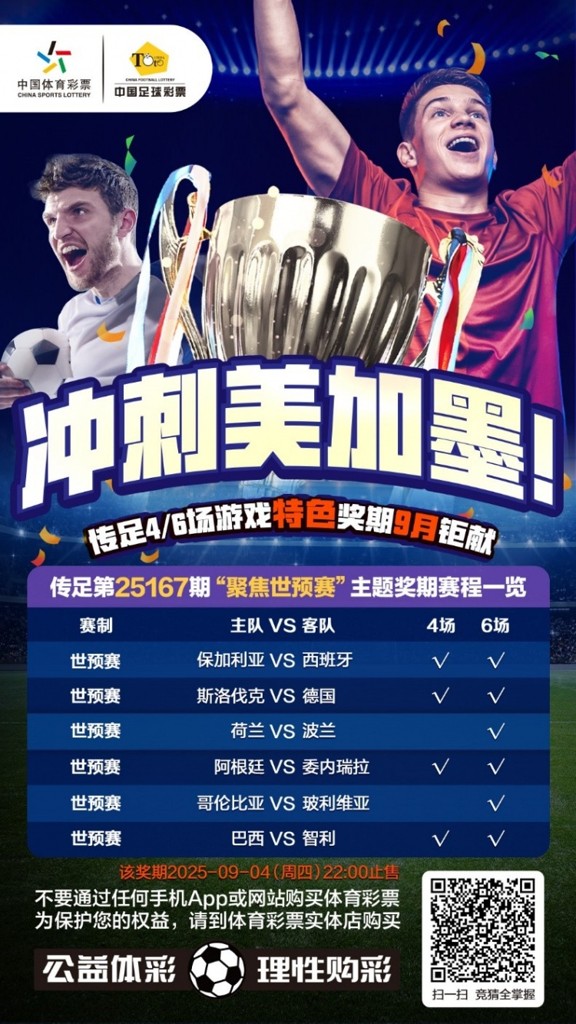 冲刺美加墨！传足特色奖期第25167期聚焦世预赛